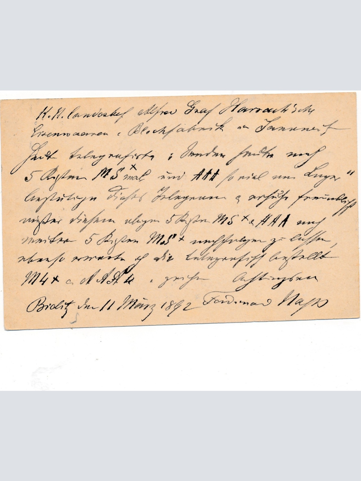 2 Kreuzer Ganzsachen - Karte 1892 aus Bielitz Stadt (8394)