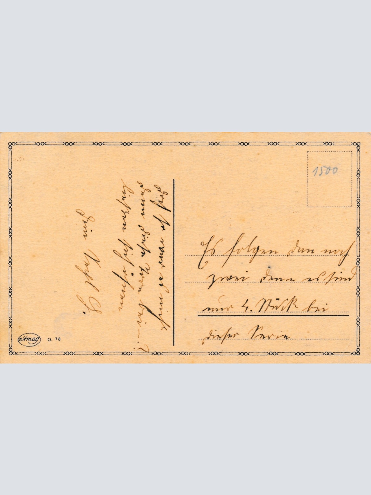 Motiv - Karte zwei Kinder beim stelldichein Ansichtskarte (8943)