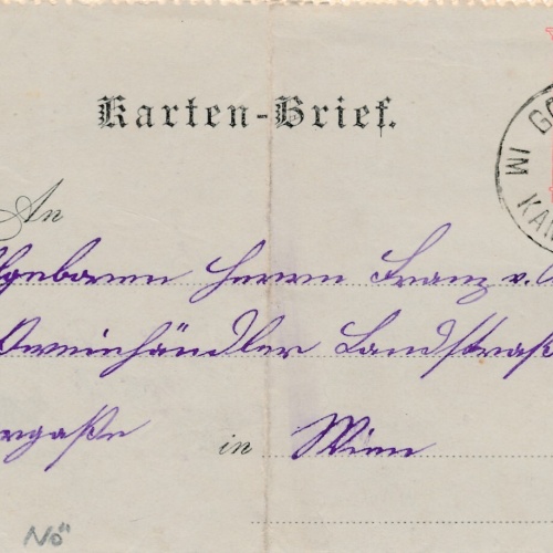 5 Kreuzer Ganzsachen - Karten Brief 1893 aus Göbelsburg (8944)
