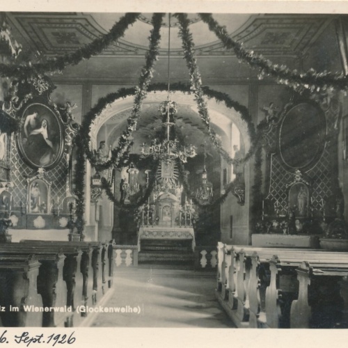 AK aus Sulz mit Pfarrkirche Kircheninneres Niederösterreich Ansichtskarte (8375)