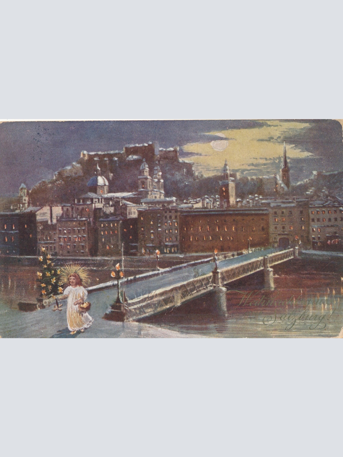 AK Frohe Weihnachten aus Salzburg (7207)