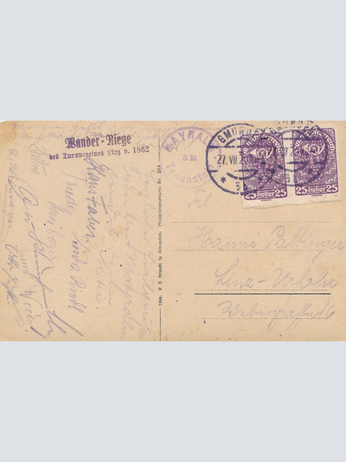 AK, Salzkammergut, Gmunden, Miesweg am Traunstein, Oberösterreich (S2271)