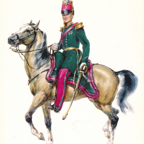 AK Uniform Königreich Belgien 1848 Etat Major Offizier Ansichtskarte (8737)