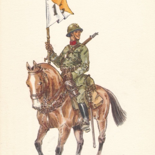 AK Uniform Belgien Gidsen Vaandrig Ansichtskarte (8738)