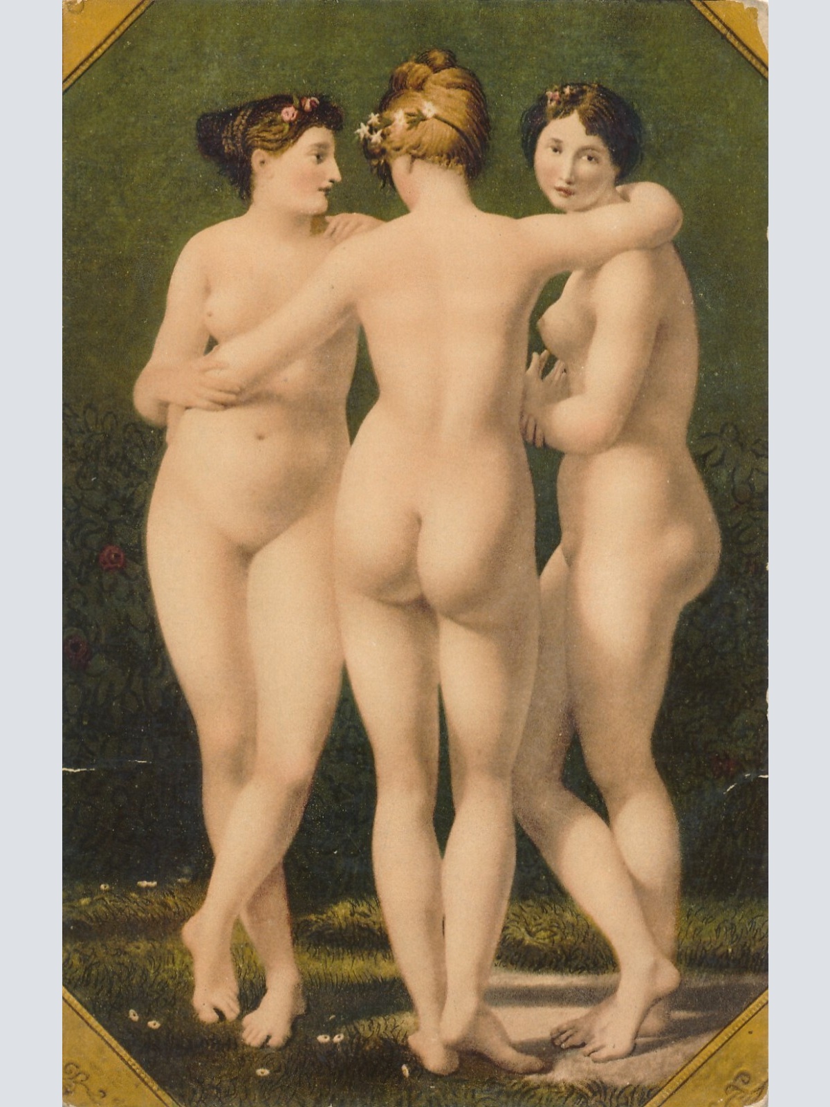 AK Erotik Akt - Nackt Busen Drei Nackte Frauen (6902)