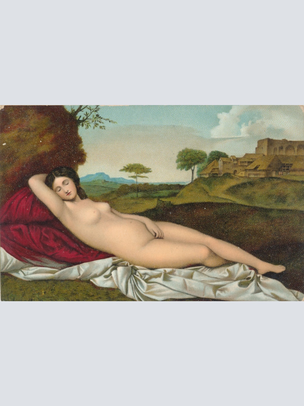 AK Erotik Akt - Nackt Busen Nackte Frau Schlummernde Venus (6909)