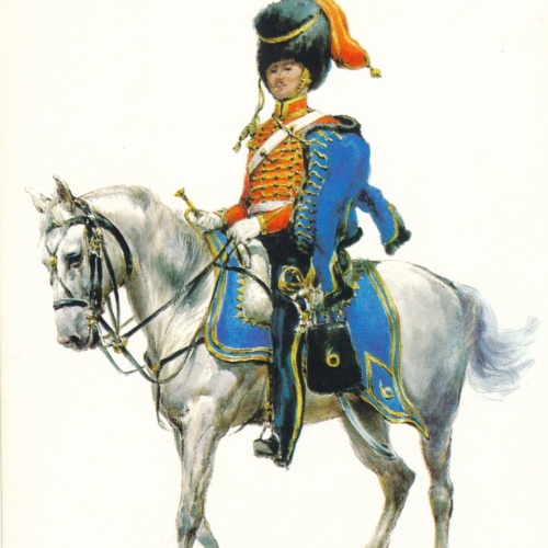 AK Uniform Königreich Niederlande 1823 Kavalerie Trompeter Ansichtskarte (8746)
