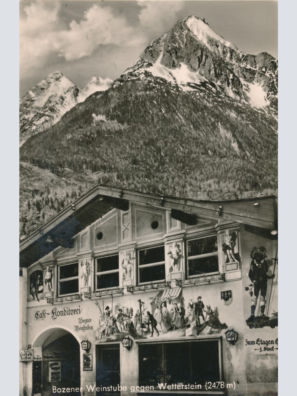 AK aus Bozen Weinstube gegen Wettstein Italien Ansichtskarte (8825)