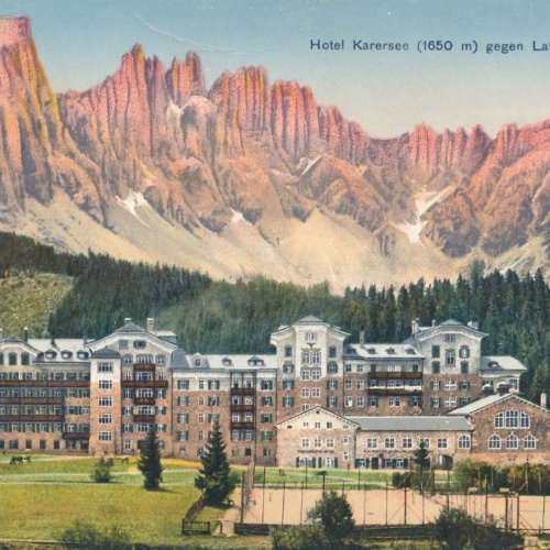 AK vom Hotel Karersee Italien Ansichtskarte (8831)