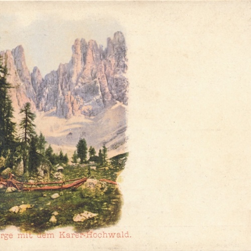 AK vom Leitmar Gebirge mit dem Karer Hochwald Italien Ansichtskarte (8843)