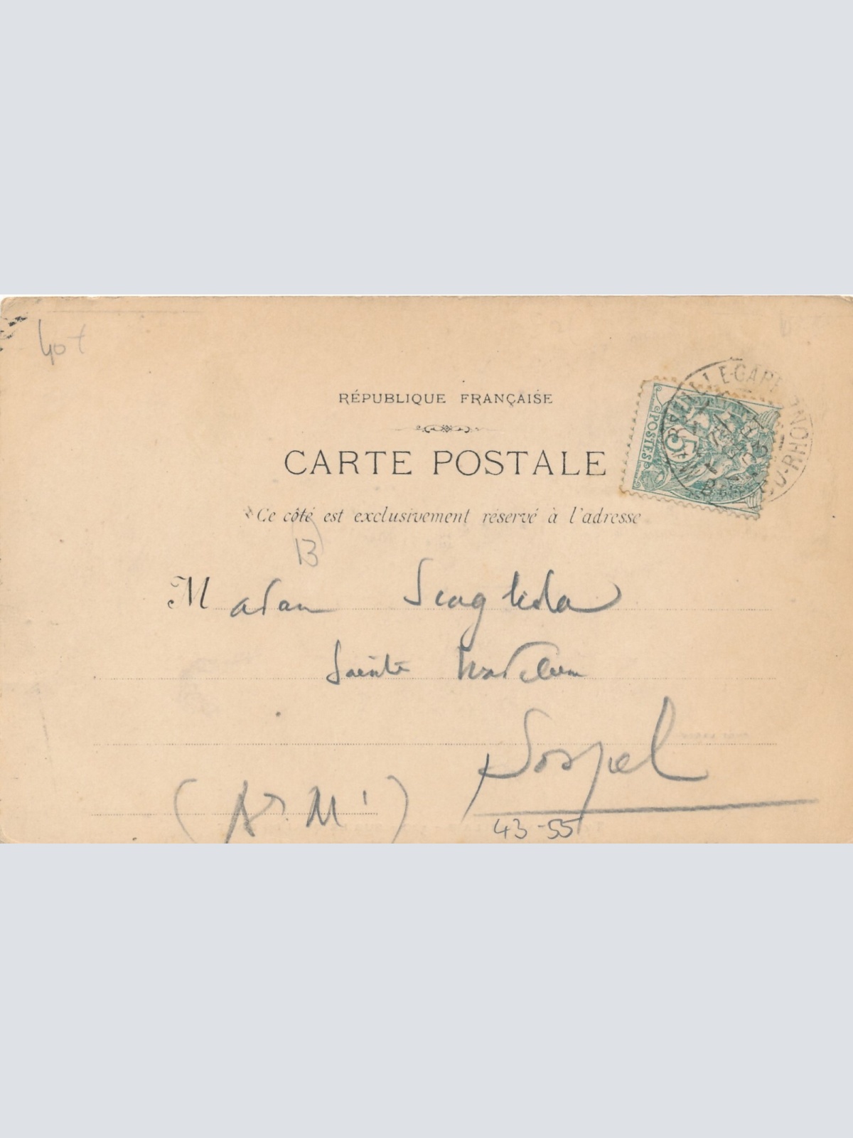 AK aus Marseille Sur le quai du Port Italien Ansichtskarte (8769)