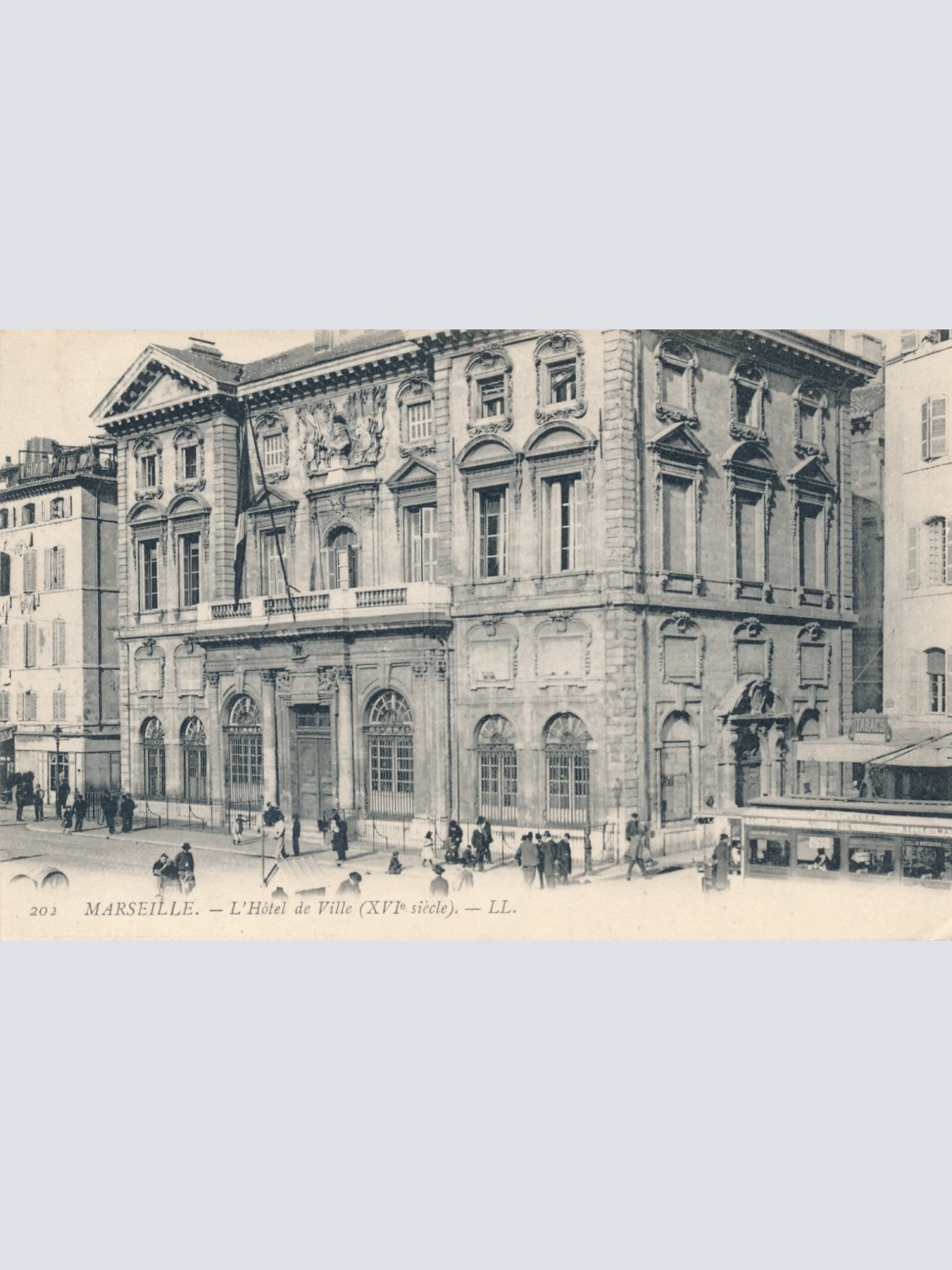 AK aus Marseille Hotel de Ville Italien Ansichtskarte (8772)