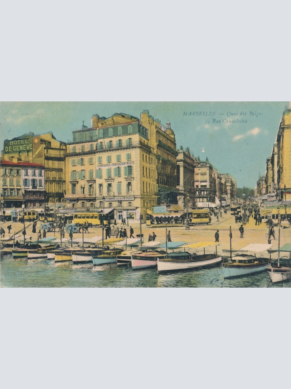 AK aus Marseille Rue Cannebiere Italien Ansichtskarte (8774)