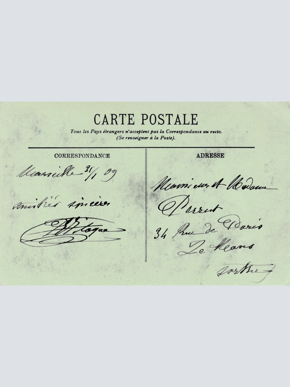 AK aus Marseille Hafen mit Schiffen Italien Ansichtskarte (8775)