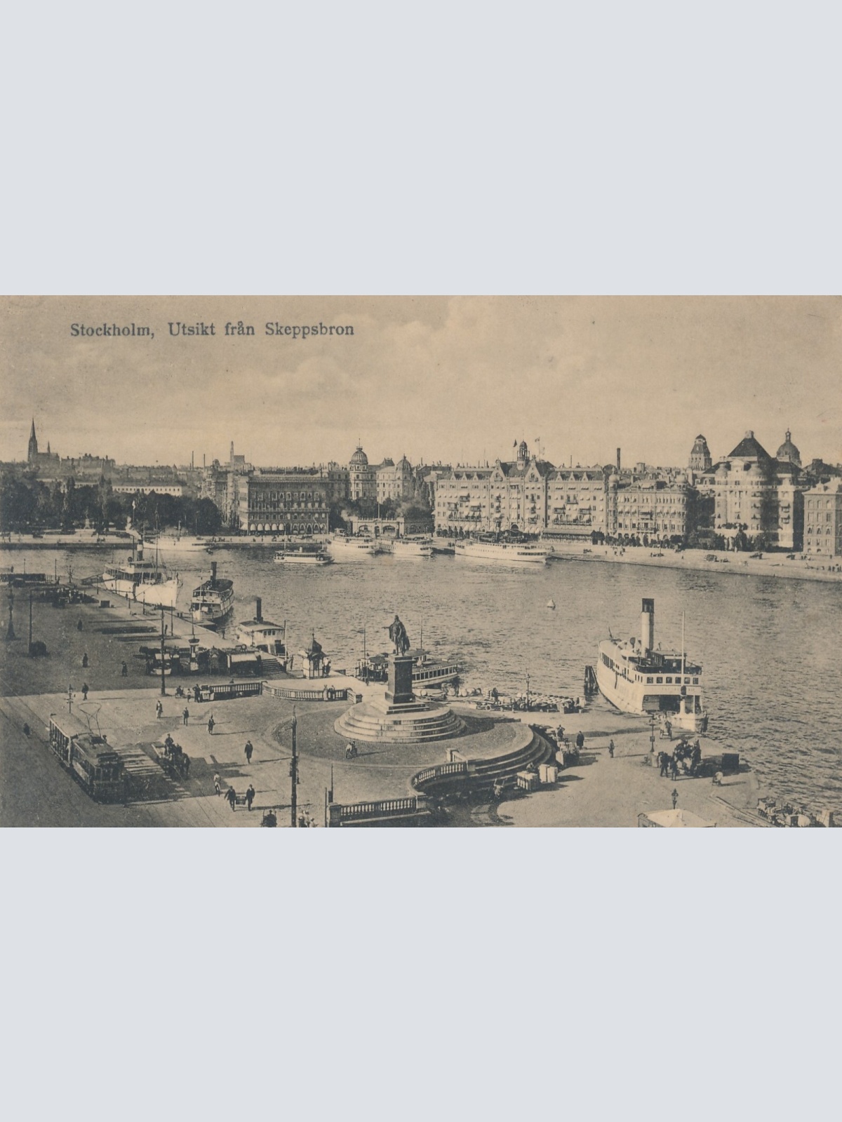 AK aus Stockholm Utsikt fran Skeppsbron Schweden (7381)