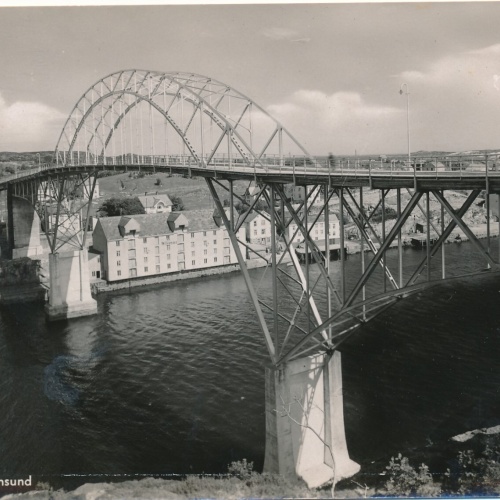 AK aus Skristiansund mit Brücke Norwegen Ansichtskarte (9164)