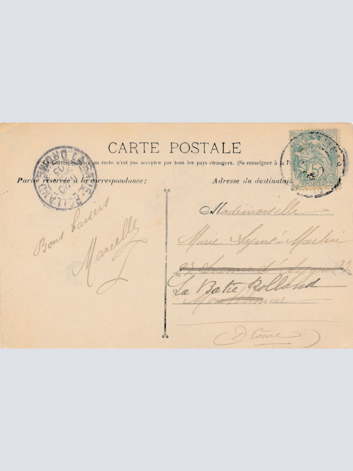 AK aus Marseille Le Vallon des Auffes Italien Ansichtskarte (8763)