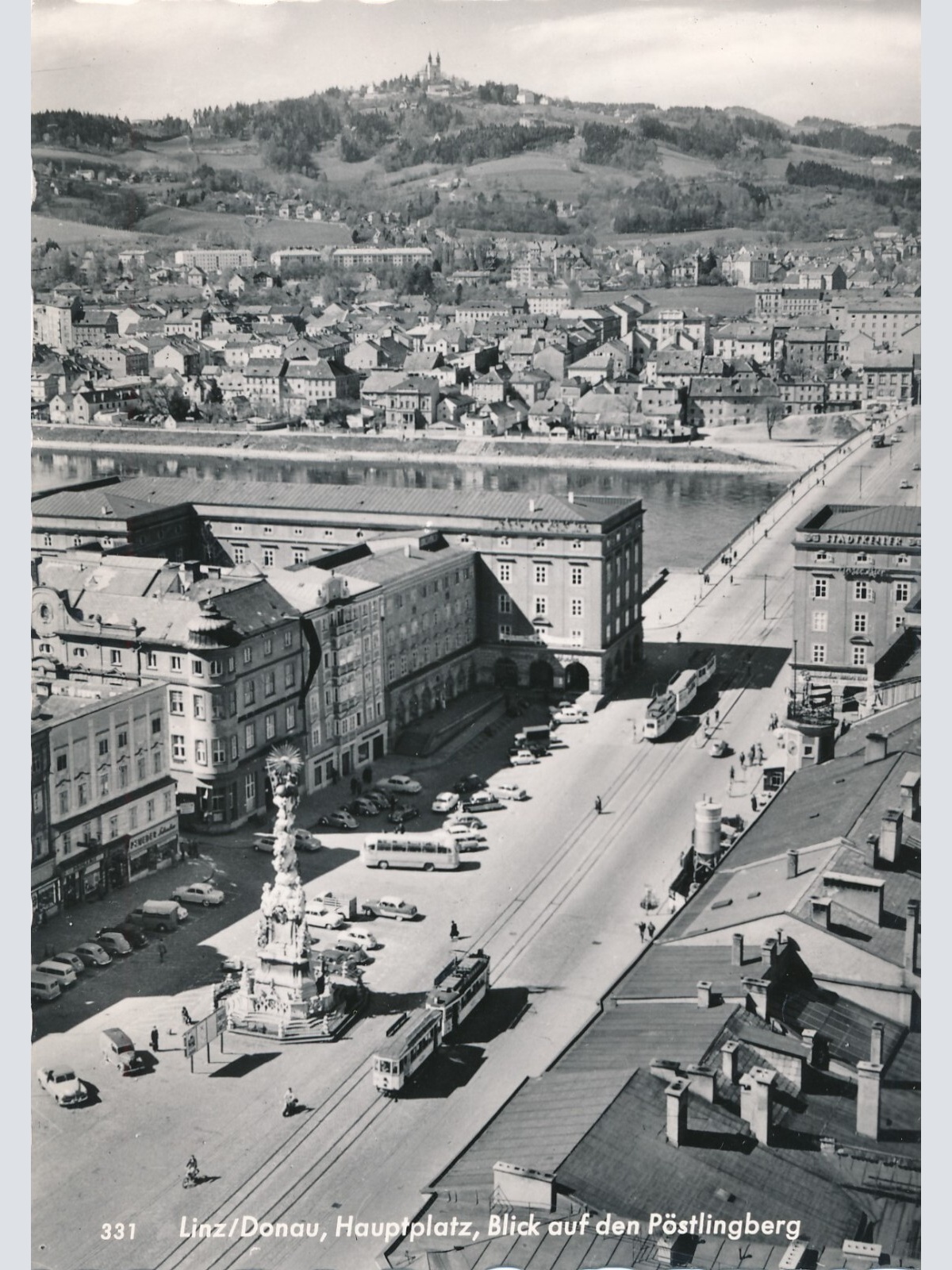 AK aus Linz Oberösterreich Hauptplatz Fliegerfoto(J6)