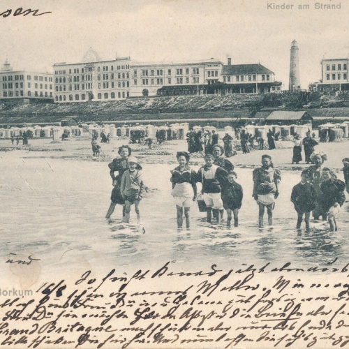 AK aus Borkum Kinder am Strand Nieder - Sachsen (9141)
