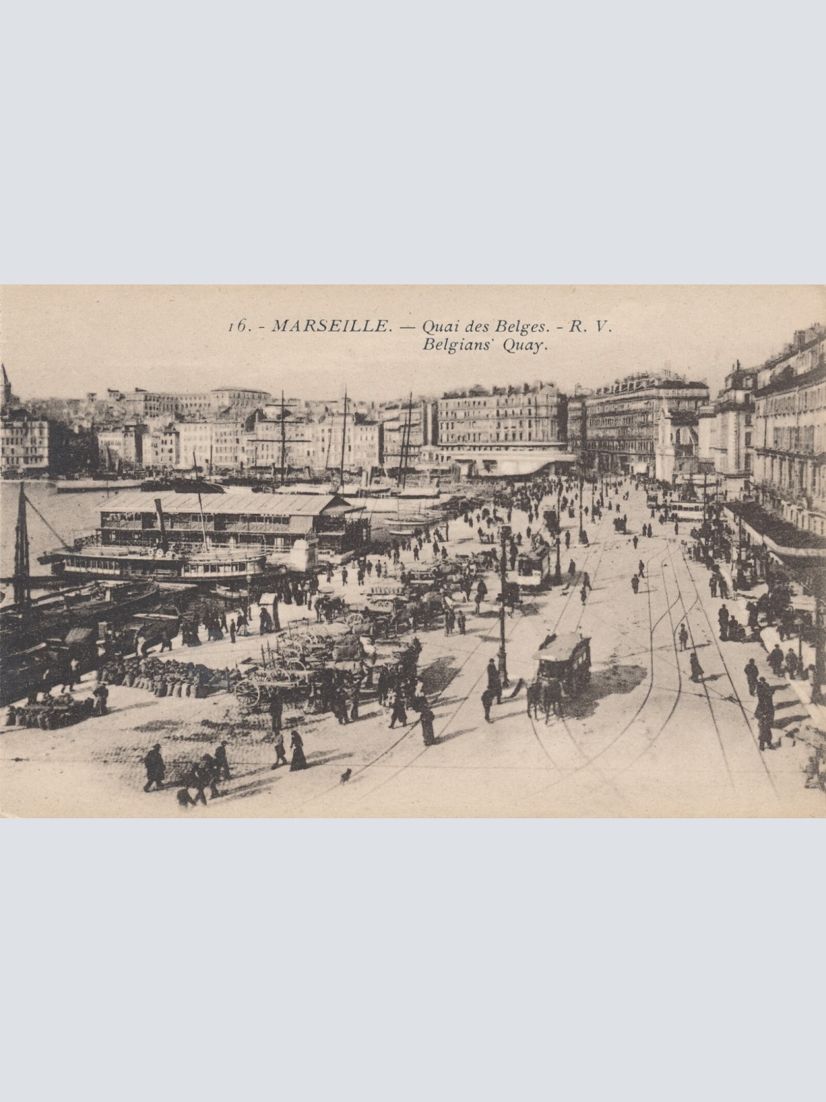 AK aus Marseille Quai des Belges Italien Ansichtskarte (8779)