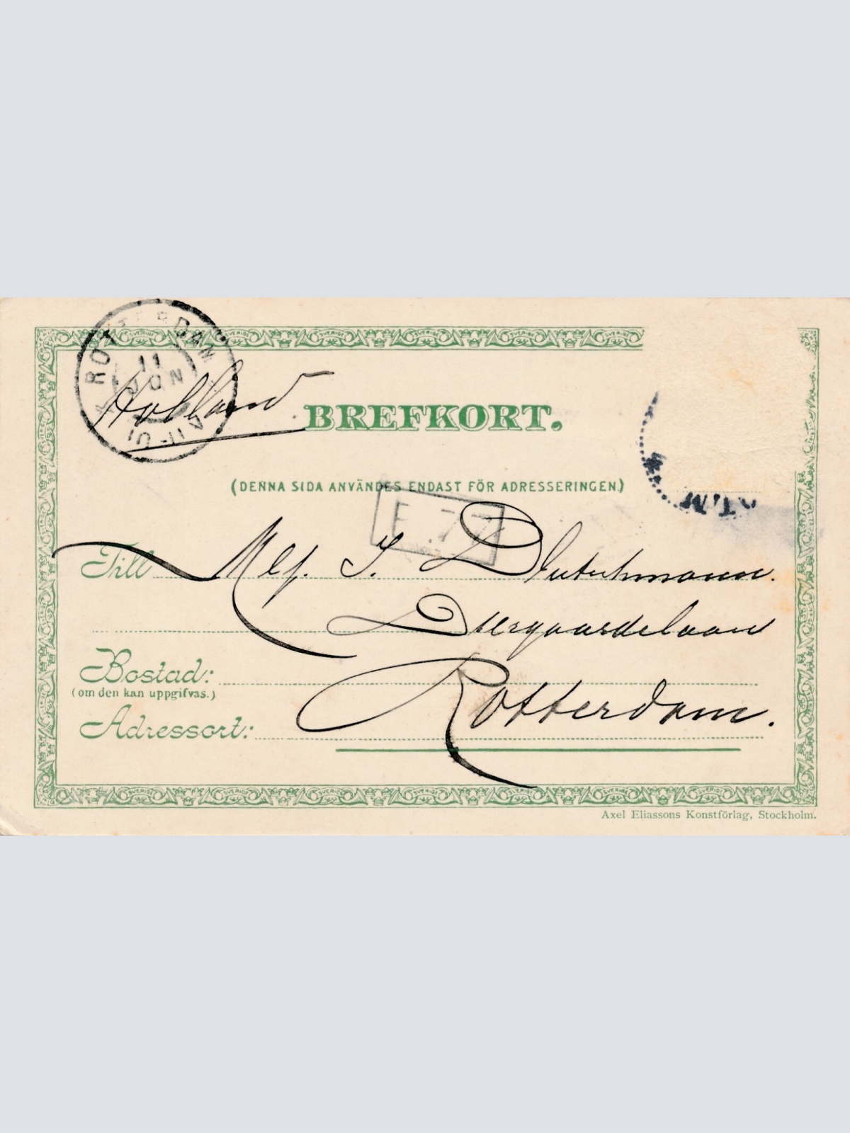 AK aus Stockholm Strandvägen Schweden (7350)