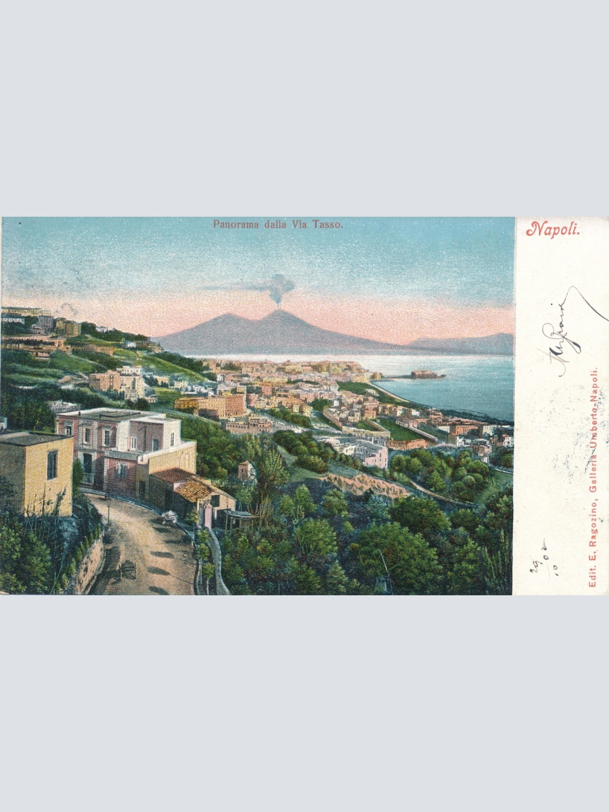 AK aus Napoli Panorama della via Tasso Italien Ansichtskarte (9156)