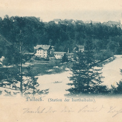 AK aus Pullach Station der Isarthalbahn Bayern (7277)