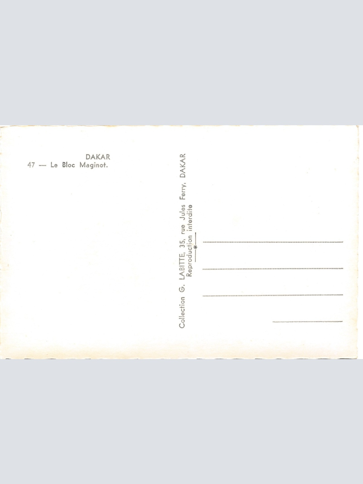AK aus Dakar Le Bloc Maginot Senegal Westafrika (7348)