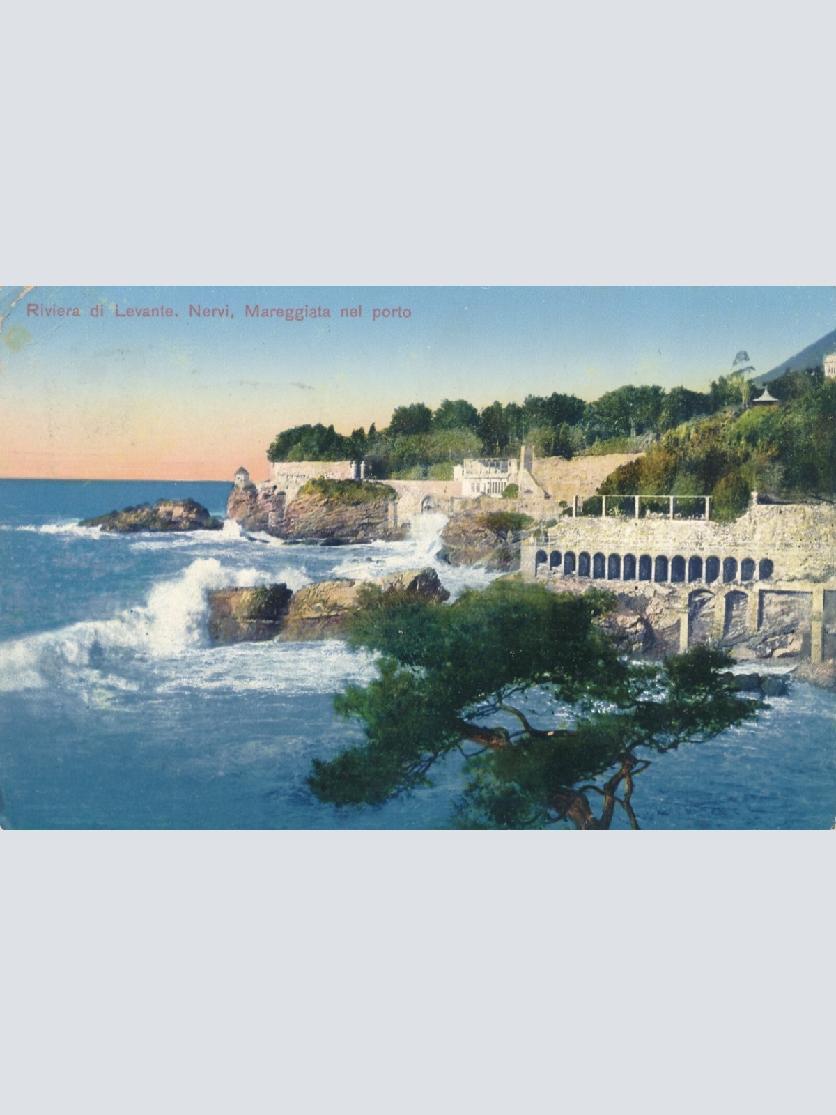 AK aus Nevri Mareggiata nel porto Italien Ansichtskarte (9193)