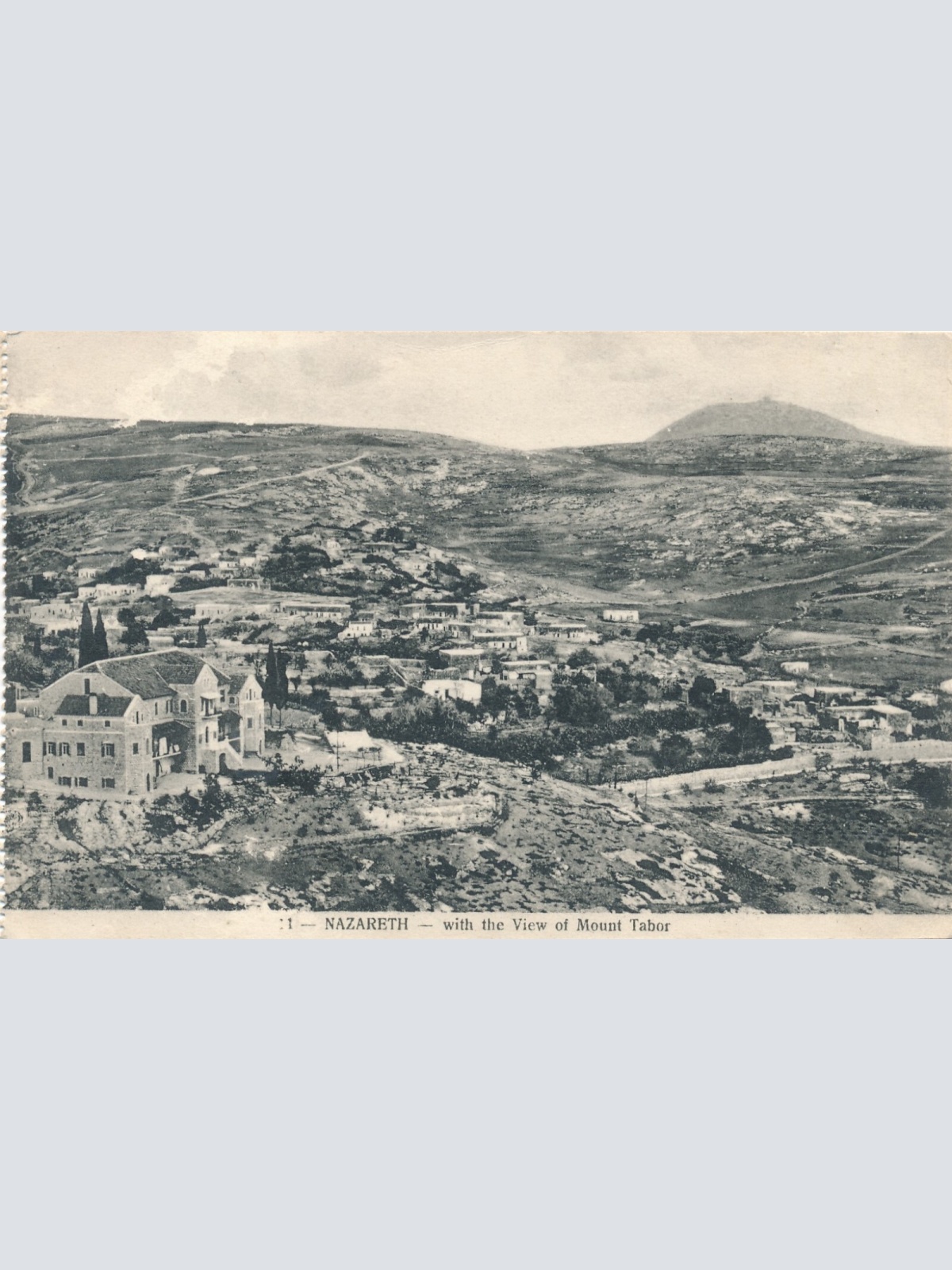 AK aus Nazareth view of mount Tabor Israel Asien Ansichtskarte (9194)