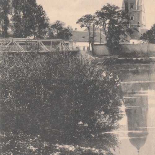 AK aus Fischamend mit Flugzeug Niederösterreich (7000)