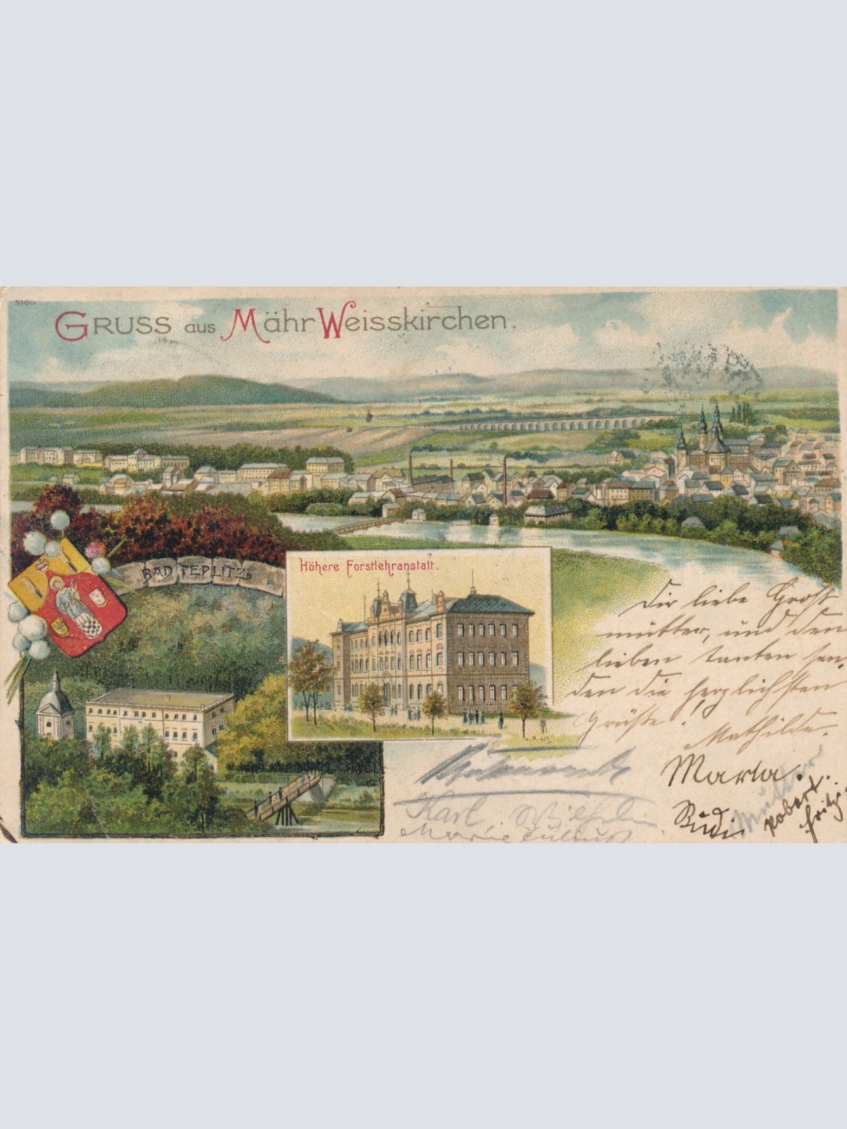 AK gruss aus Mähr. Weisskirchen Tschechoslowakei (7192)