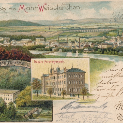 AK gruss aus Mähr. Weisskirchen Tschechoslowakei (7192)