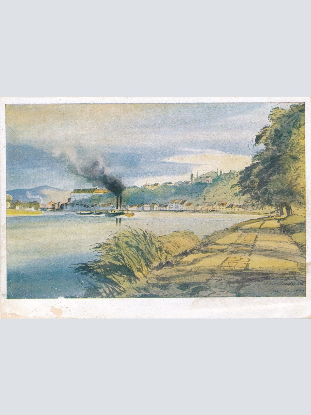 Künstler - AK Heimatwerk aus Linz an der Donau Oberösterr. Ansichtskarte (8959)