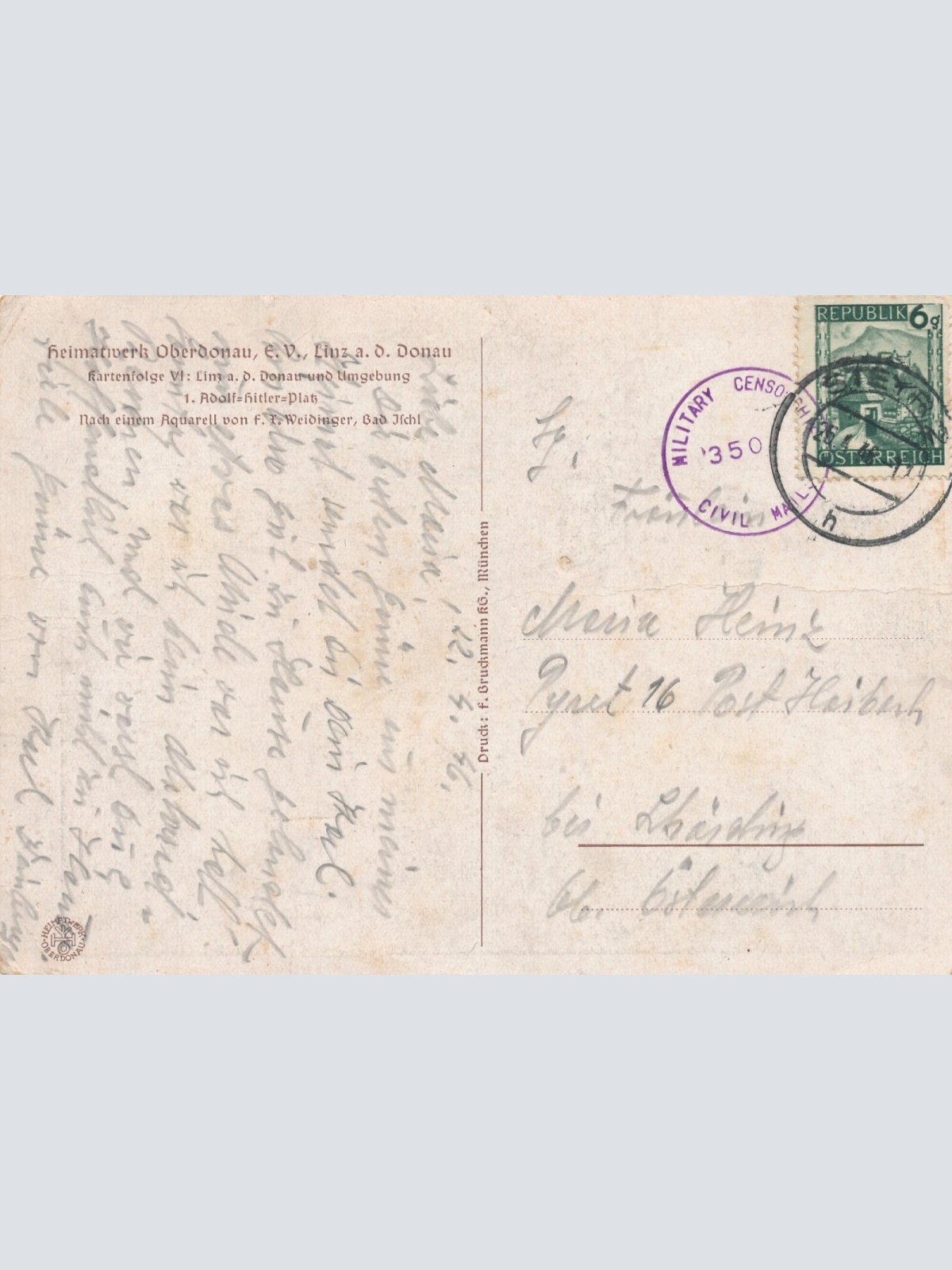 Künstler - AK Heimatwerk aus Linz an der Donau Oberösterr. Ansichtskarte (8961)