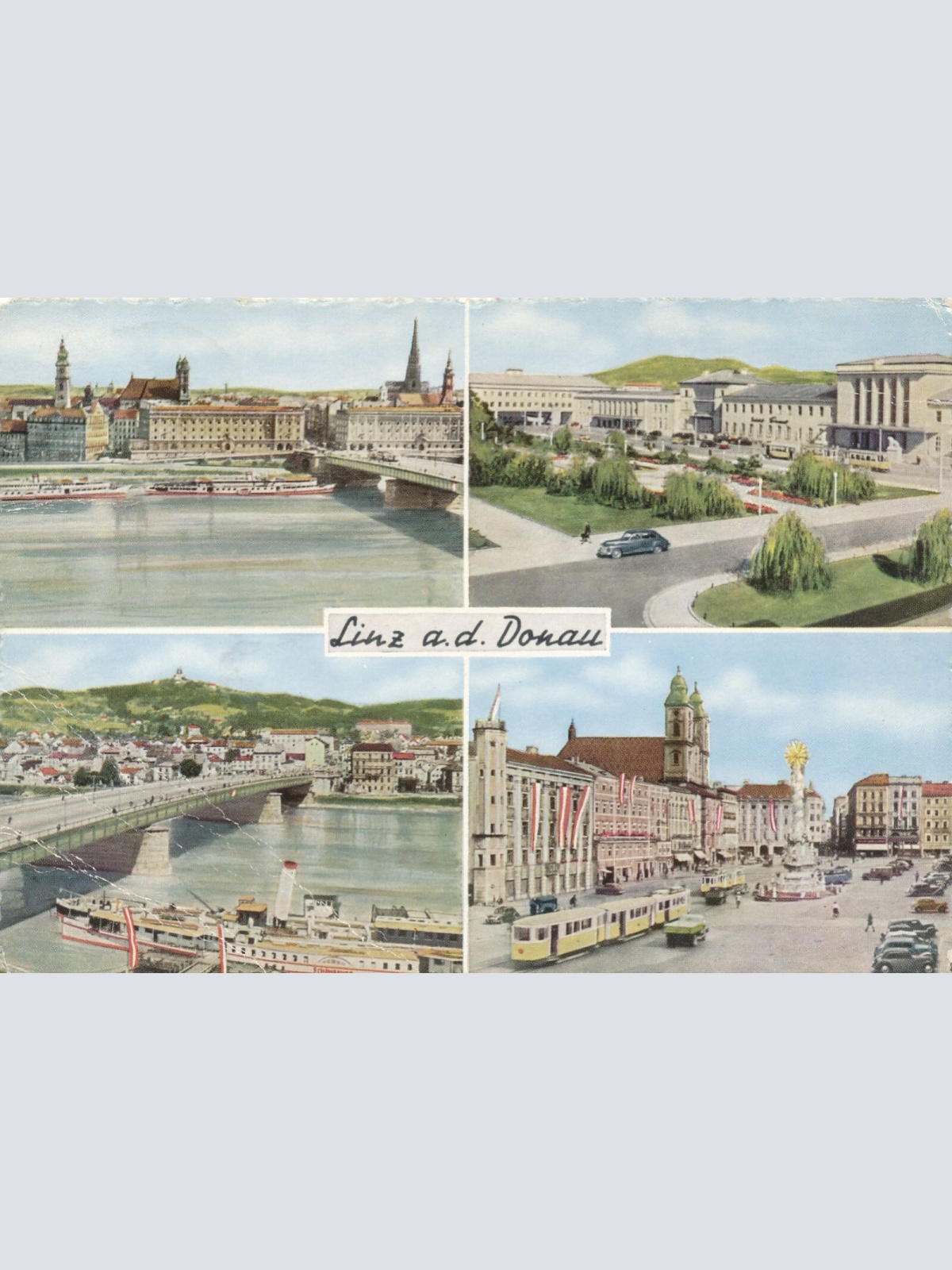 AK aus Linz an der Donau Mehrbildkarte Oberösterr. Ansichtskarte (8977)