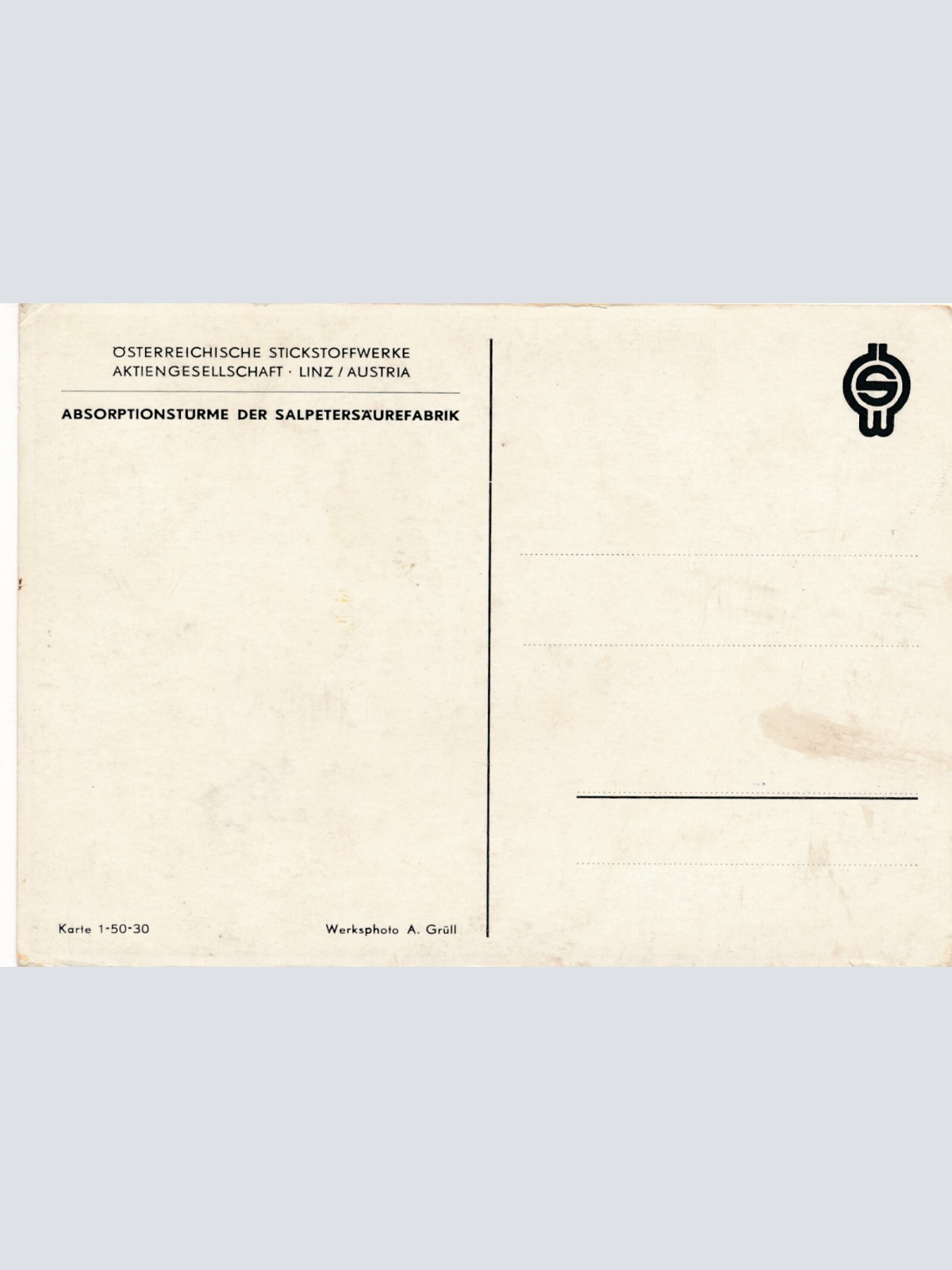 AK aus Linz an der Donau Stickstoffwerke Oberösterr. Ansichtskarte (8985)