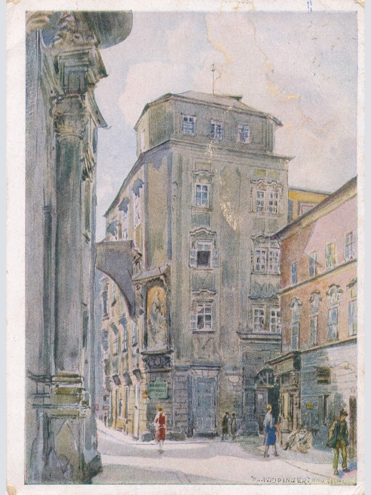 Künstler - AK Heimatwerk aus Linz an der Donau Oberösterr. Ansichtskarte (8962)