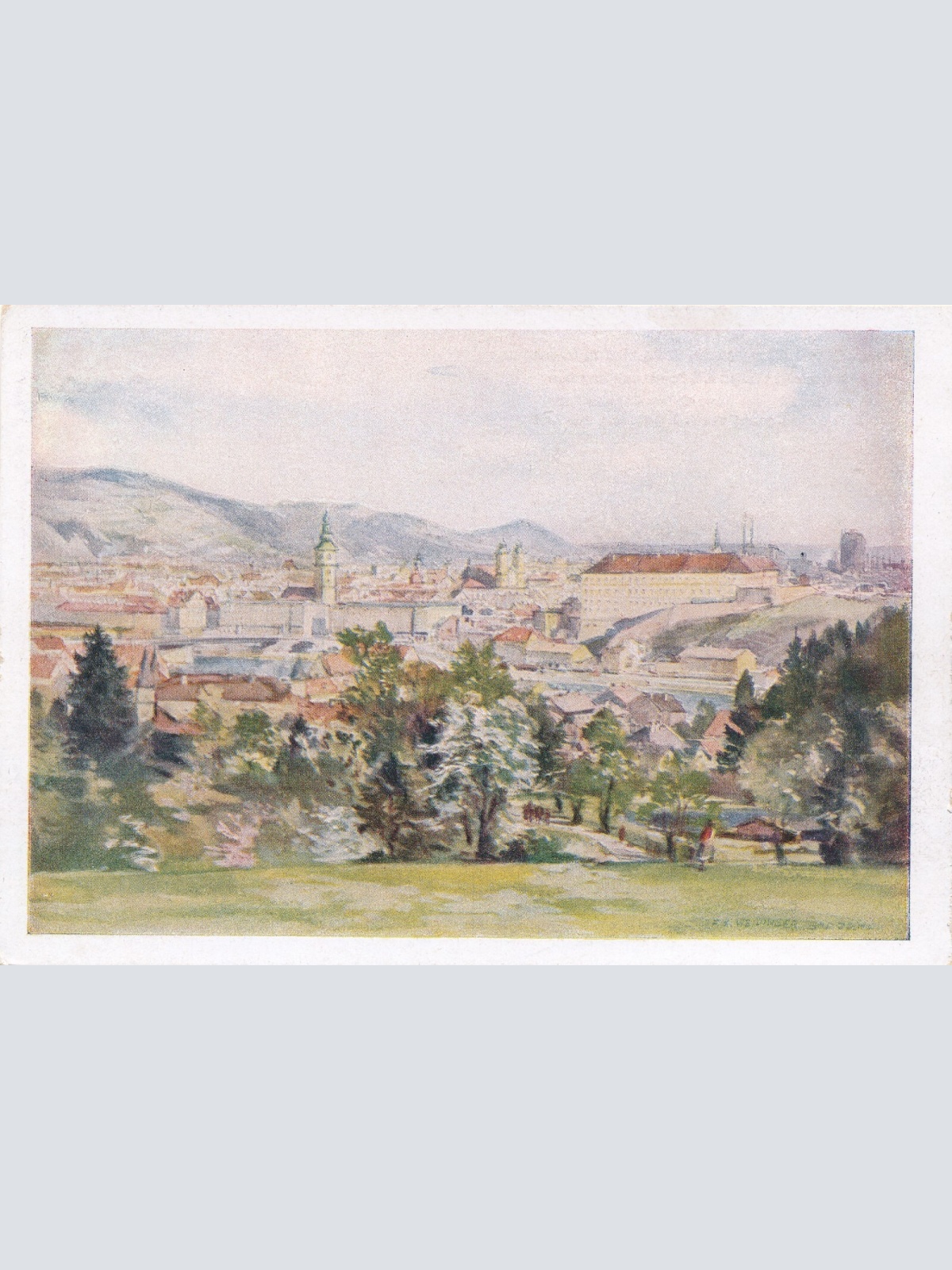 Künstler - AK Heimatwerk aus Linz an der Donau Oberösterr. Ansichtskarte (8964)