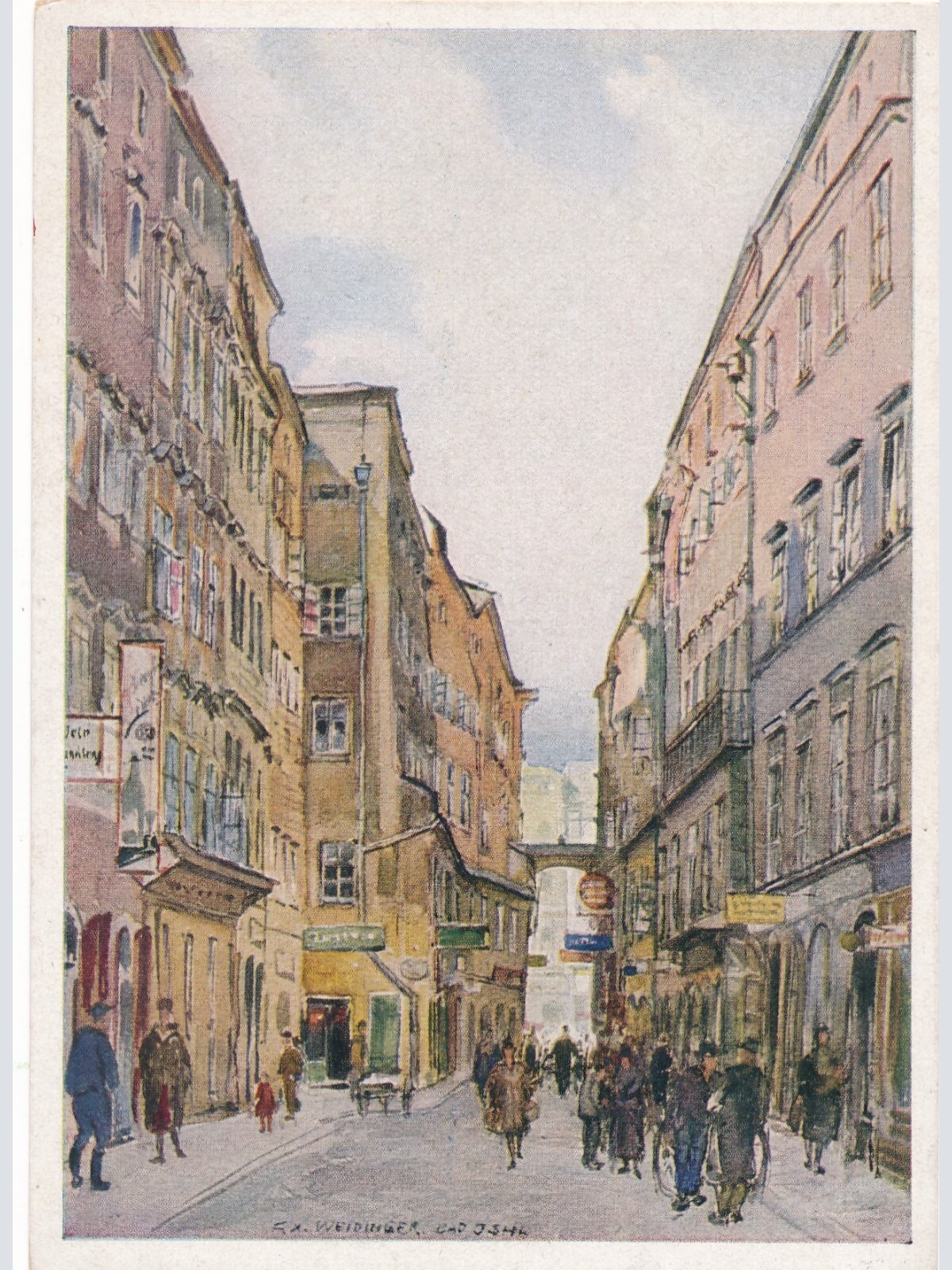 Künstler - AK Heimatwerk aus Linz an der Donau Oberösterr. Ansichtskarte (8965)