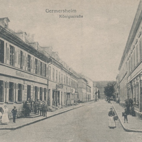 AK aus Germersheim Königstraße Rheinland - Pfalz Ansichtskarte (9069)