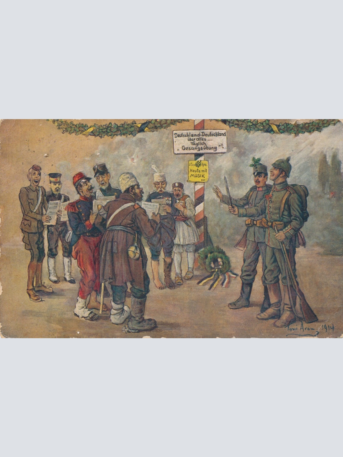 AK Deutschland über alles täglich Gesangsübung (9134)