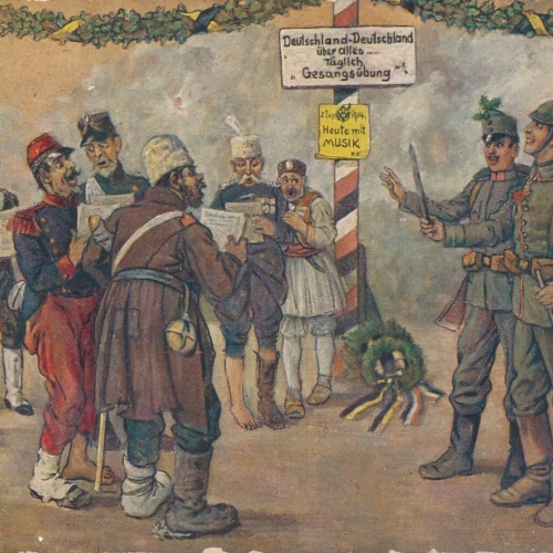 AK Deutschland über alles täglich Gesangsübung (9134)