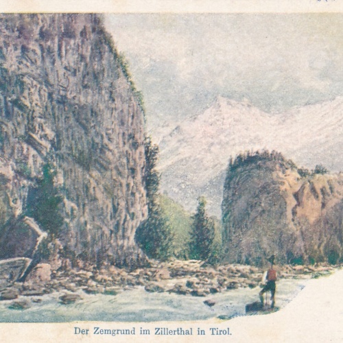 AK der Zemgrund im Zillerthal Tirol Ansichtskarte (9370)