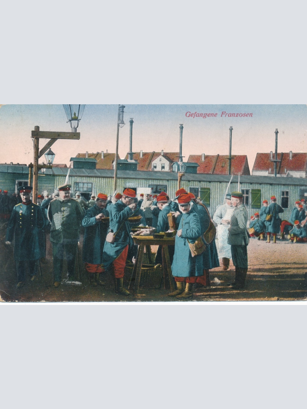 AK von den Gefangenen Franzosen Kriegsgefangene (9135)