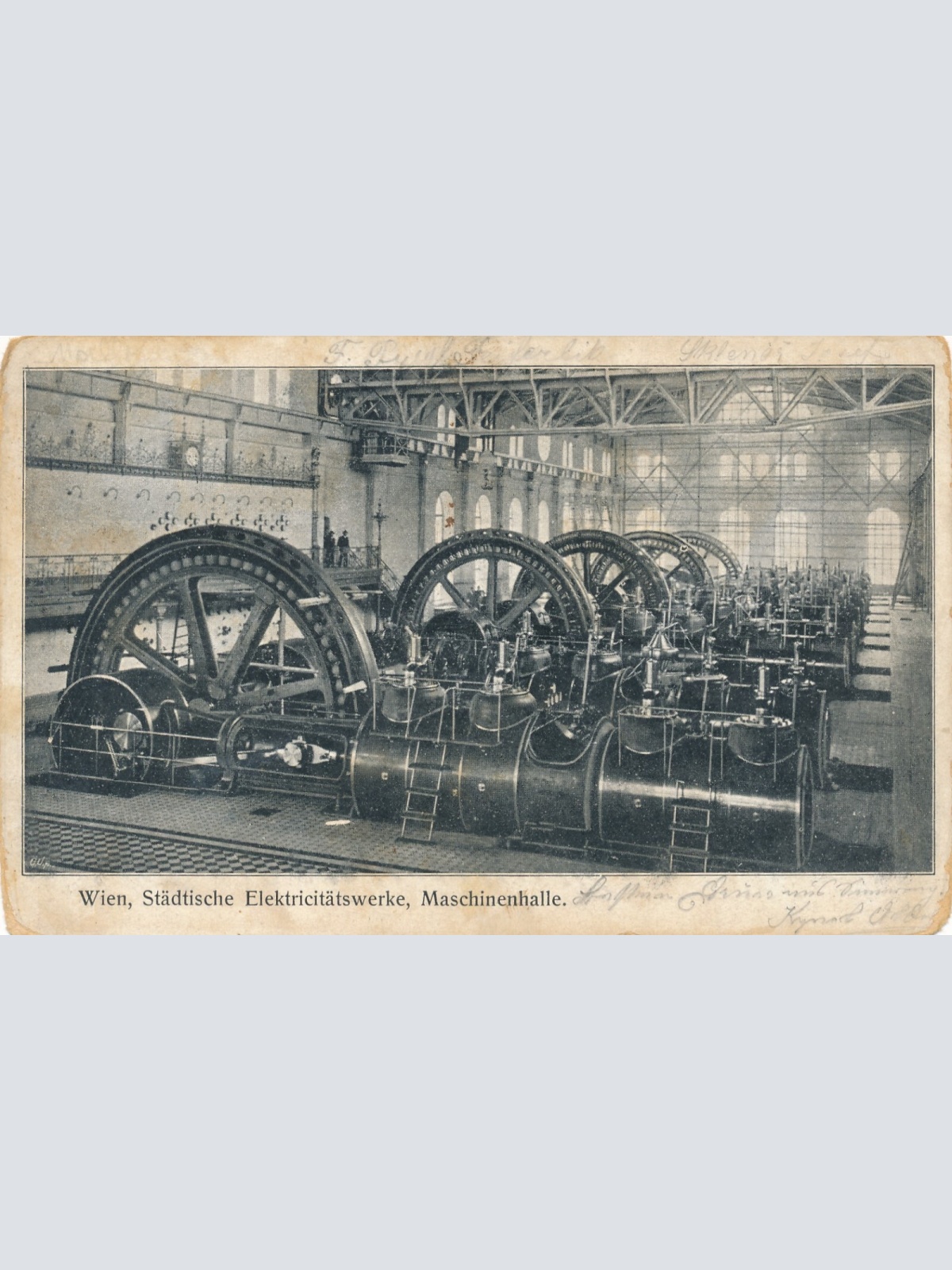AK aus Wien Städt. Elekt. Werke Maschienenhalle Ansichtskarte (9435)