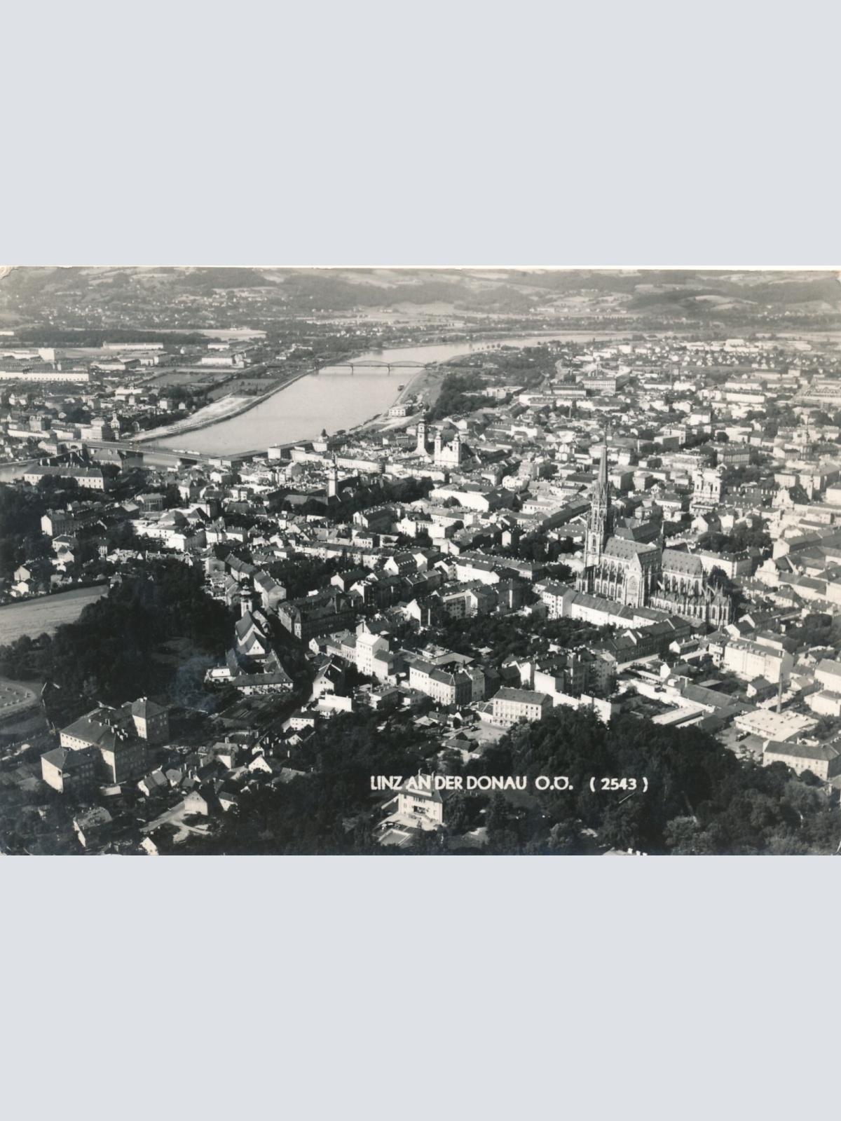 AK aus Linz an der Donau Fliegeraufnahme Oberösterr. Ansichtskarte (9014)