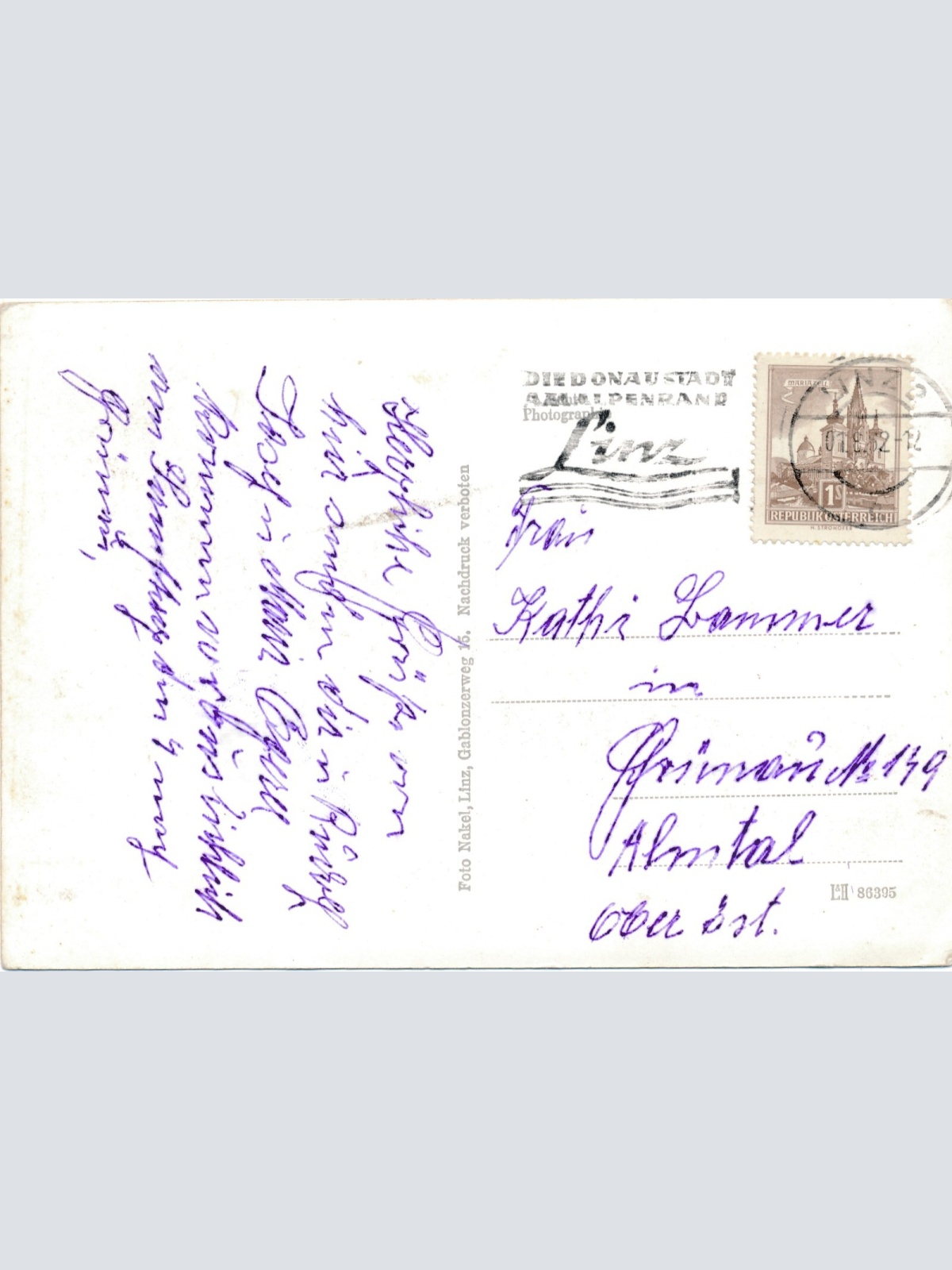 AK aus Linz an der Donau Fliegeraufnahme Oberösterr. Ansichtskarte (9014)