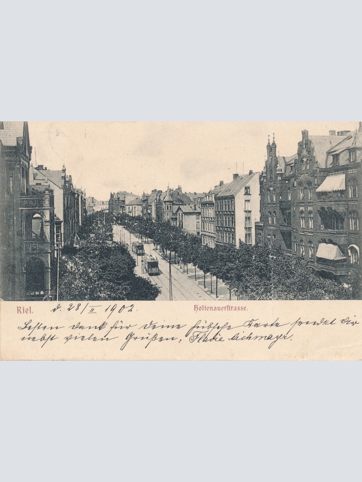 AK aus Kiel Holtenauerstrasse Schleswig - Holstein Ansichtskarte (9406)