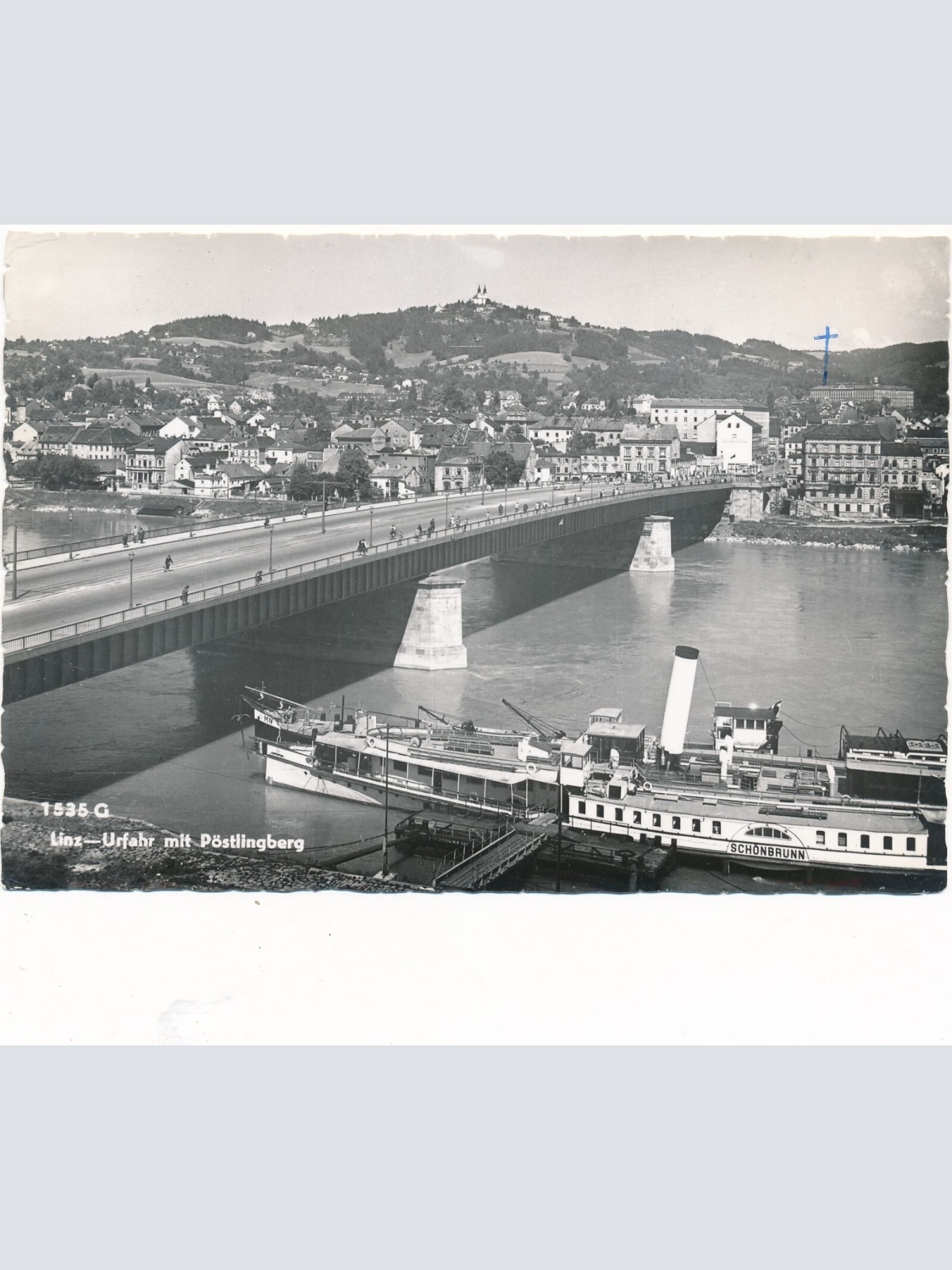 AK aus Linz an der Donau mit Dampfer Oberösterr. Ansichtskarte (9019)